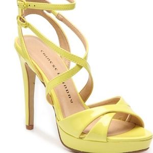 Chinese Laundry Highlight Strappy Patent Heel Sandals